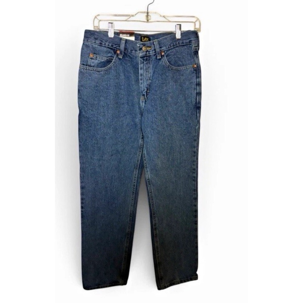 Lee Mens Relaxed Fit Straight Leg Jeans 30x30 Medium Stone Blue Denim 2055551
